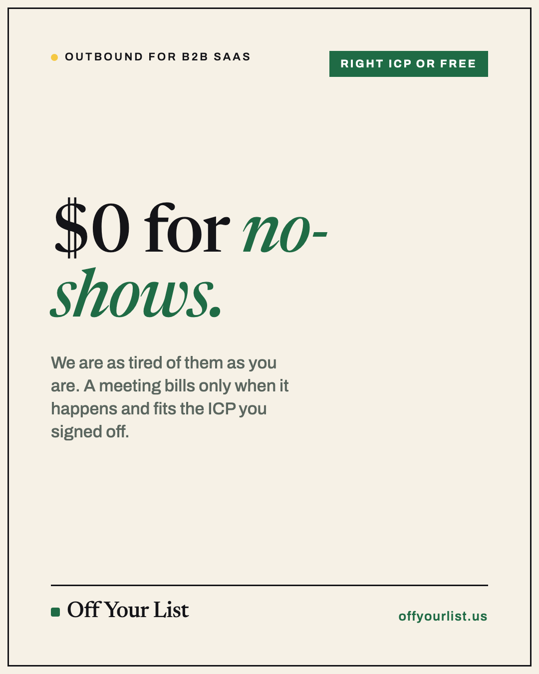 $0 for no-shows.